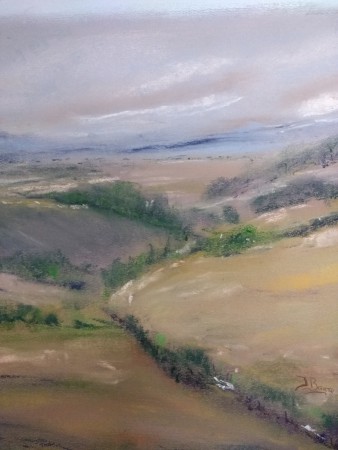 Frankrijk,pastelkrijt 2018,40x50 cm Verkocht  